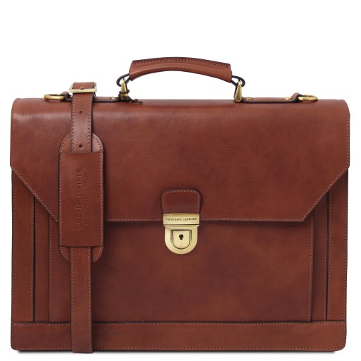 Cremona Leather briefcase 3 compartments