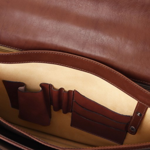 Cremona Leather briefcase 3 compartments