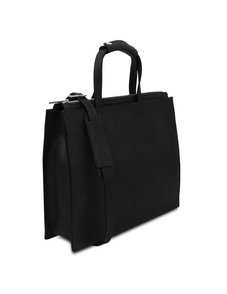 Palermo Leather briefcase 3 compartments for women