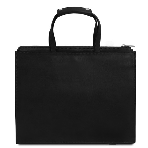 Palermo Leather briefcase 3 compartments for women