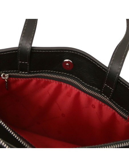 Palermo Leather briefcase 3 compartments for women