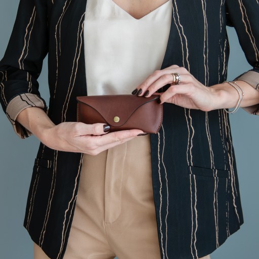 Leather glasses case