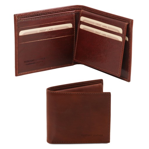 Exklusive Herren Brieftasche aus Leder mit 3 Scheinfachern und Ausweisfach