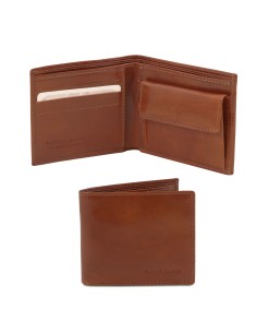 Exclusive 2 fold leather wallet for men with coin pocket 2