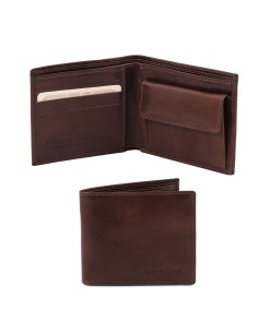 Exklusive Herren Brieftasche aus Leder mit 2 Scheinfachern und Munzfach
