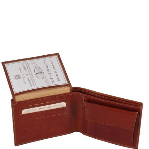 Exclusive 3 fold leather wallet for men with coin pocket