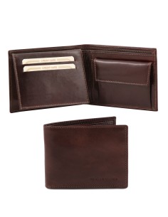 Exklusive Herren Brieftasche aus Leder mit 2 Scheinfachern und Munzfach