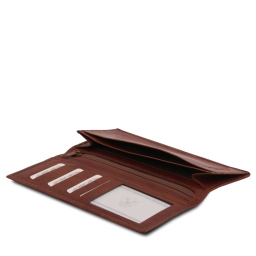 Exklusive Vertikal Herren Brieftasche aus Leder mit 2 Scheinfachern