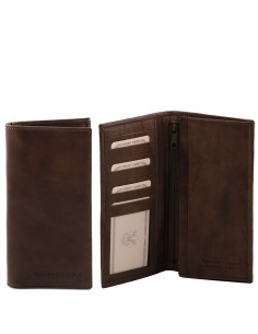 Exklusive Vertikal Herren Brieftasche aus Leder mit 2 Scheinfachern