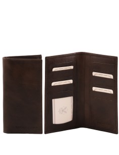 Exclusive vertical 2 fold leather wallet