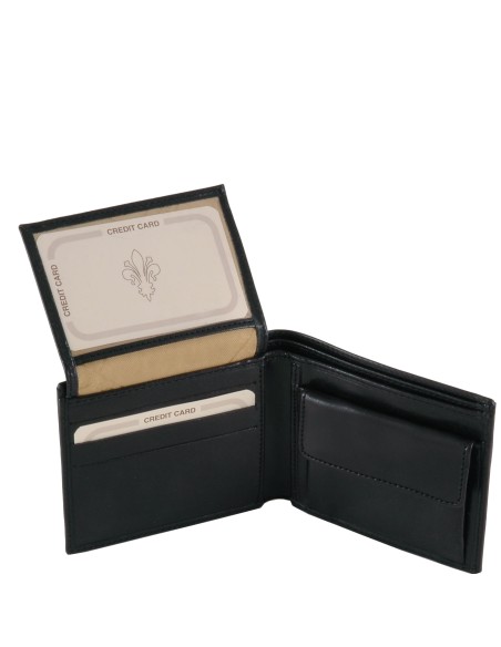 Exclusive 3 fold leather wallet for men with coin pocket