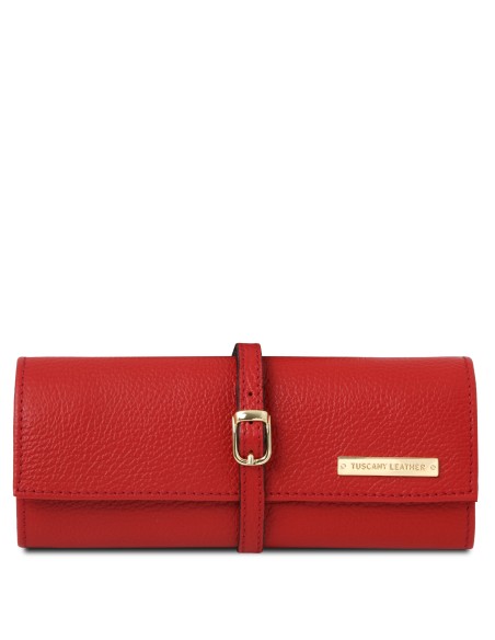Soft leather jewellery case