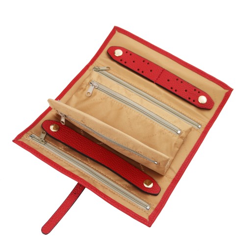 Schmuckrolle aus weichem Leder