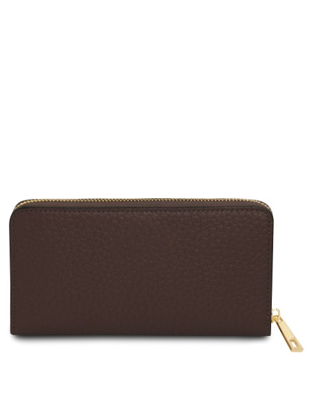 Financier Exklusive Damenbrieftasche aus Leder mit Rundum Reissverschluss