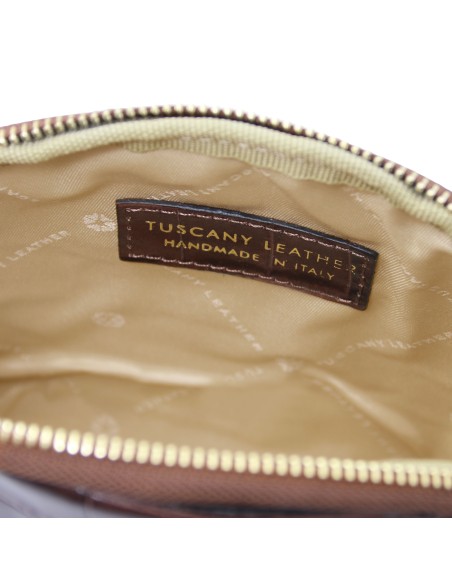 Vera Croc print leather toiletry case
