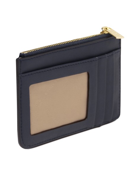 Leather card holder with handle