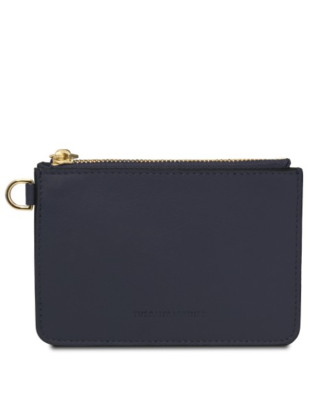 Leather card holder with handle