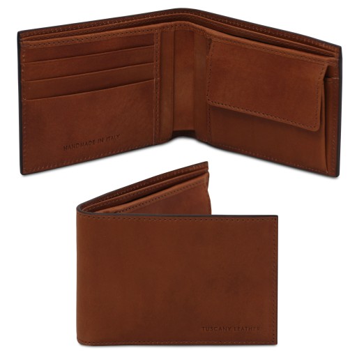 Exklusive Herren Brieftasche aus Leder mit 2 Scheinfachern und Munzfach