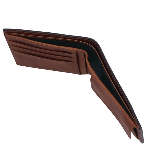 Exklusive Herren Brieftasche aus Leder mit 2 Scheinfachern und Munzfach