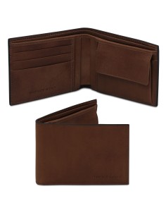 Exclusive 2 fold leather wallet for men with coin pocket