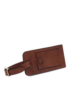 Matte leather luggage tag 2
