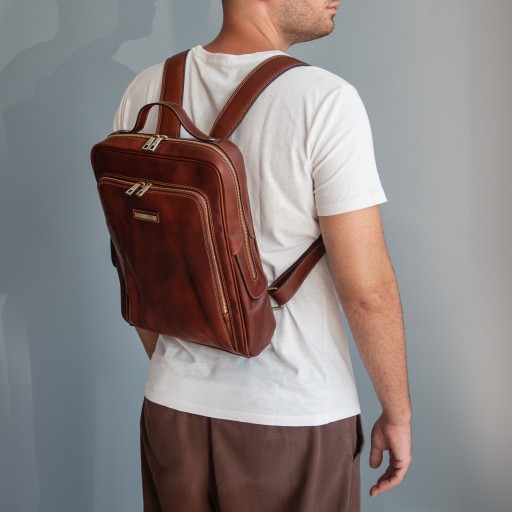 Bangkok Leather laptop backpack