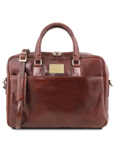 Urbino Notebook Aktentasche aus Leder 2 Facher mit Vorderfach 2