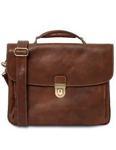 Alessandria Multifach Notebooktasche aus Leder 2