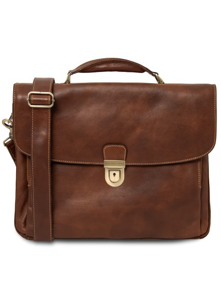 Alessandria Multifach Notebooktasche aus Leder