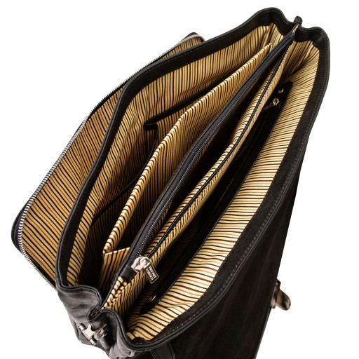 Alessandria Multifach Notebooktasche aus Leder