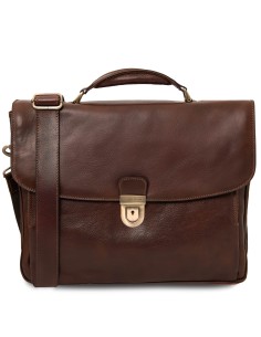 Alessandria Leather multi compartment laptop briefcase