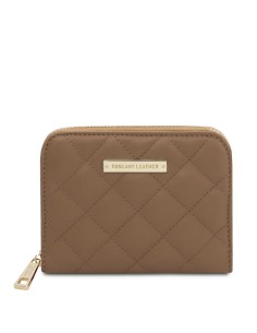 Teti Exklusive Damenbrieftasche aus weichem Leder mit Rundum Reissverschluss