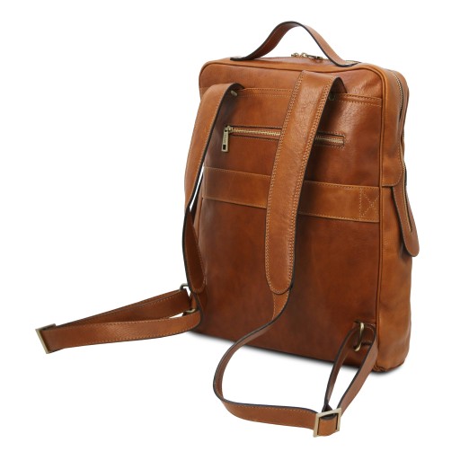 Bangkok Leather laptop backpack Large size