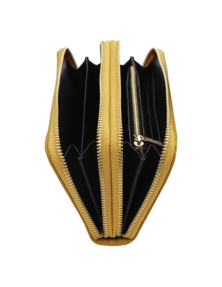 Ada Double zip around soft leather wallet