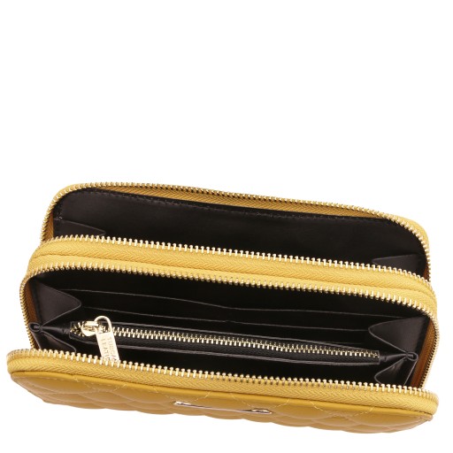 Ada Doppel Rundum Reissverschluss Damenbrieftasche aus weichem Leder