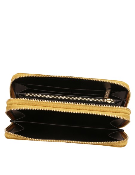 Ada Double zip around soft leather wallet