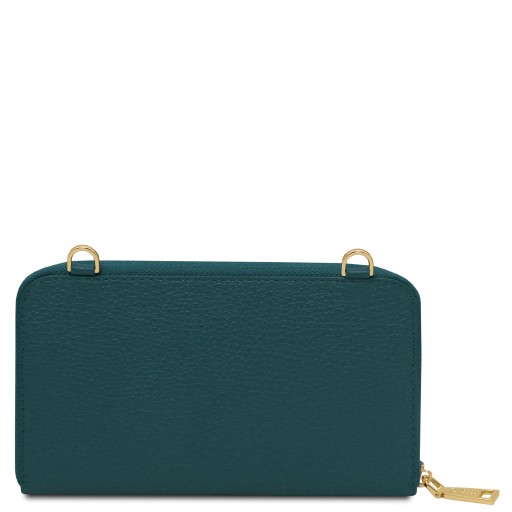 Urania Lederbrieftasche Handyhalter mit Tragegurt