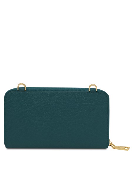 Urania Leather wallet phone holder with strap