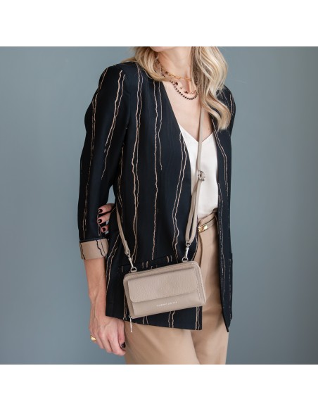 Urania Lederbrieftasche Handyhalter mit Tragegurt