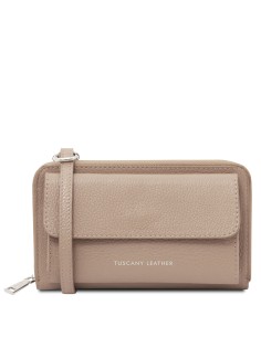 Urania Lederbrieftasche Handyhalter mit Tragegurt