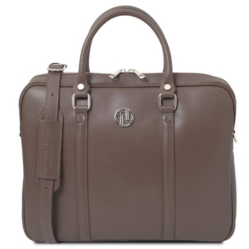 Prato Elegante Laptop Aktentsche aus Saffiano Leder