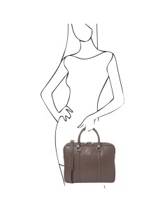 Prato Elegante Laptop Aktentsche aus Saffiano Leder 2