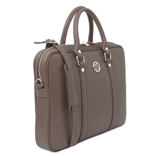 Prato Elegante Laptop Aktentsche aus Saffiano Leder