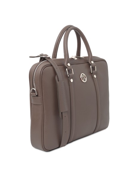 Prato Elegante Laptop Aktentsche aus Saffiano Leder