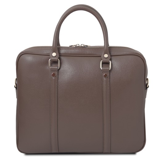 Prato Elegante Laptop Aktentsche aus Saffiano Leder