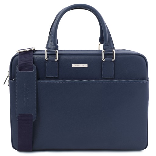 Torino Saffiano leather laptop briefcase