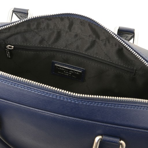 Torino Saffiano leather laptop briefcase