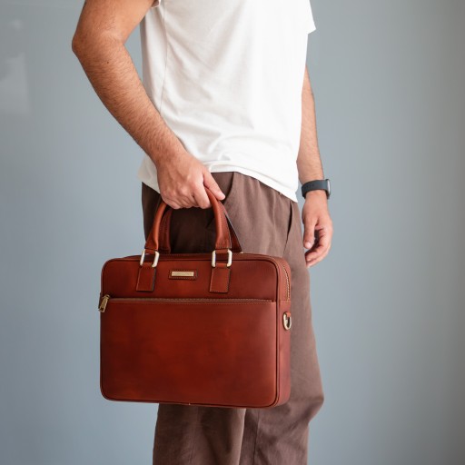 Ferrara Leather laptop briefcase