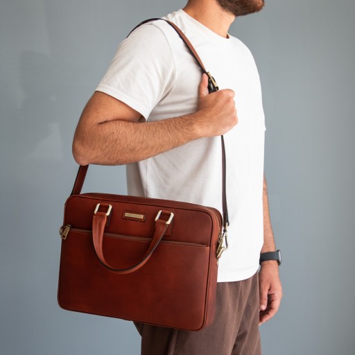 Ferrara Notebook Aktentasche aus Leder