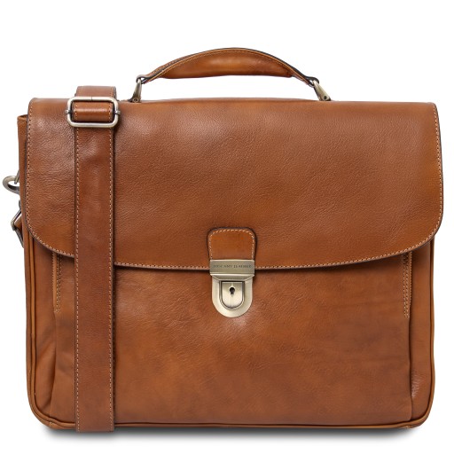 Alessandria TL SMART Multifach Notebooktasche aus Leder